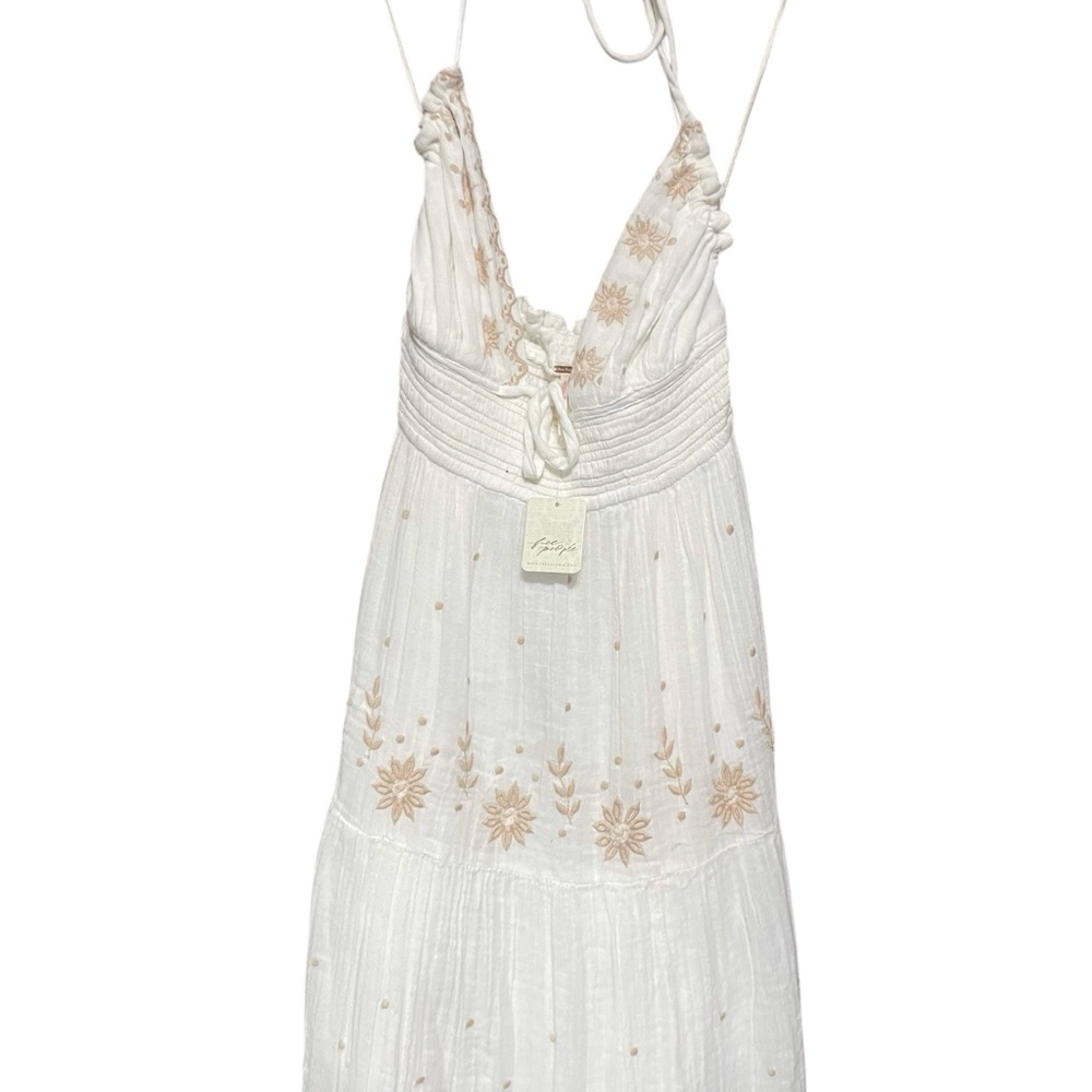 Free People Real Love Embroidered Bohemian Maxi Dress Size M Summer Resort Boho - Picture 11 of 16